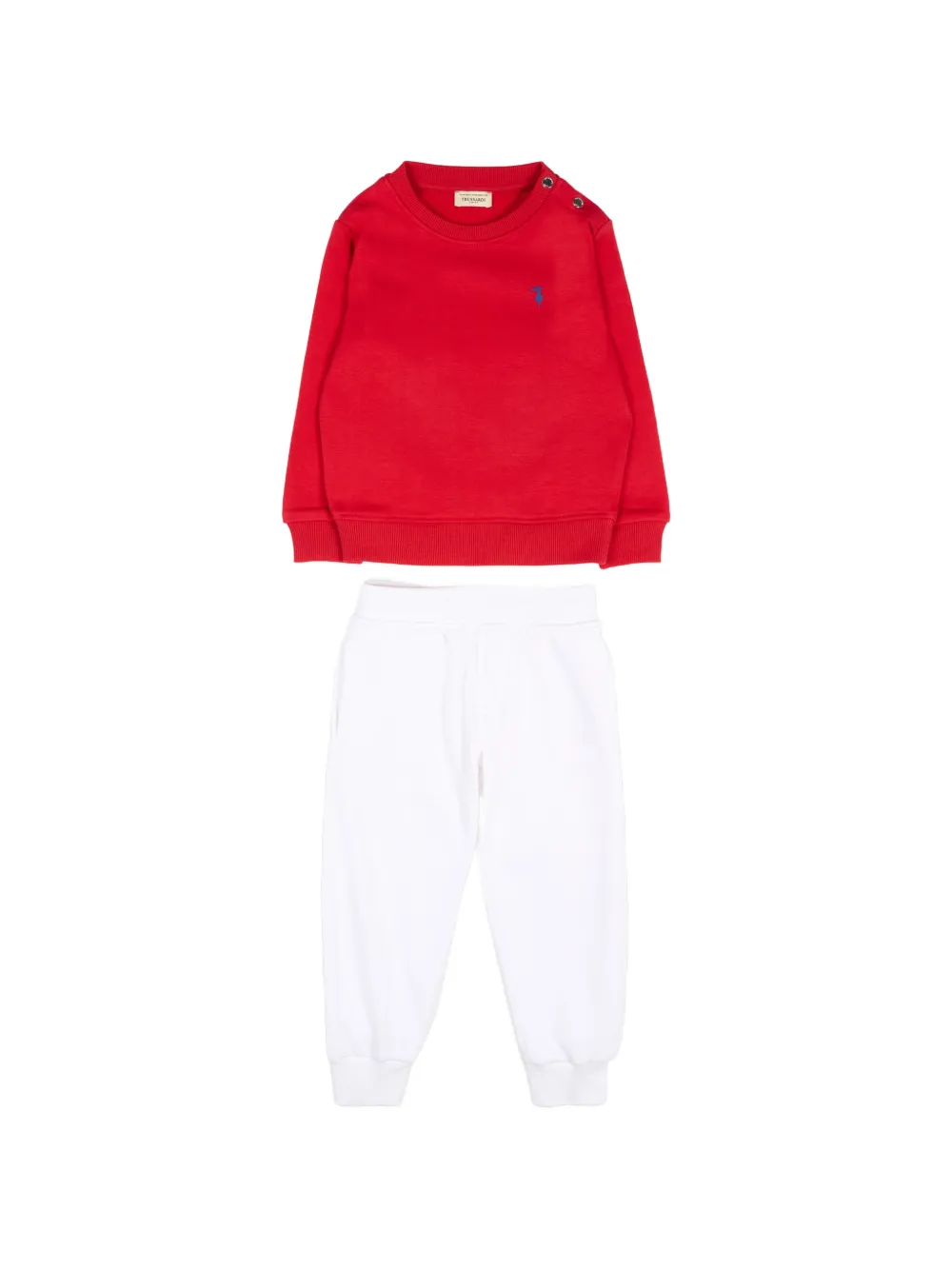 TRUSSARDI JUNIOR logo-detail colourblock tracksuit - Rosso