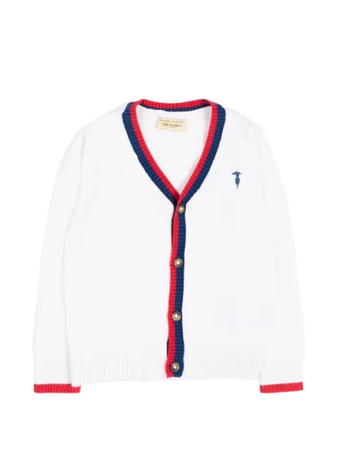 TRUSSARDI JUNIOR stripe-trim cardigan