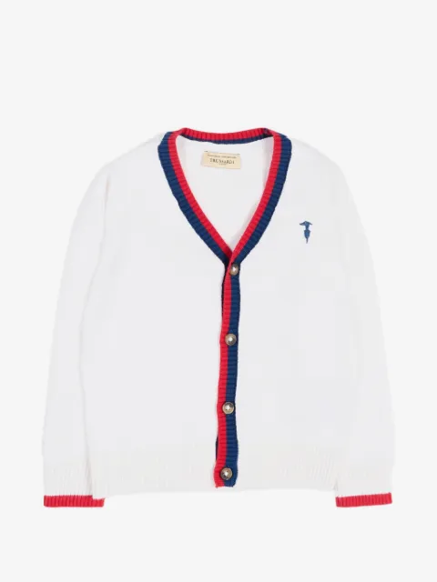TRUSSARDI JUNIOR cárdigan con ribete a rayas