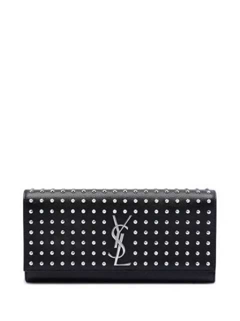 Saint Laurent Pre-Owned 2013-2025 Grain De Poudre Classic Monogram Studded clutch bag