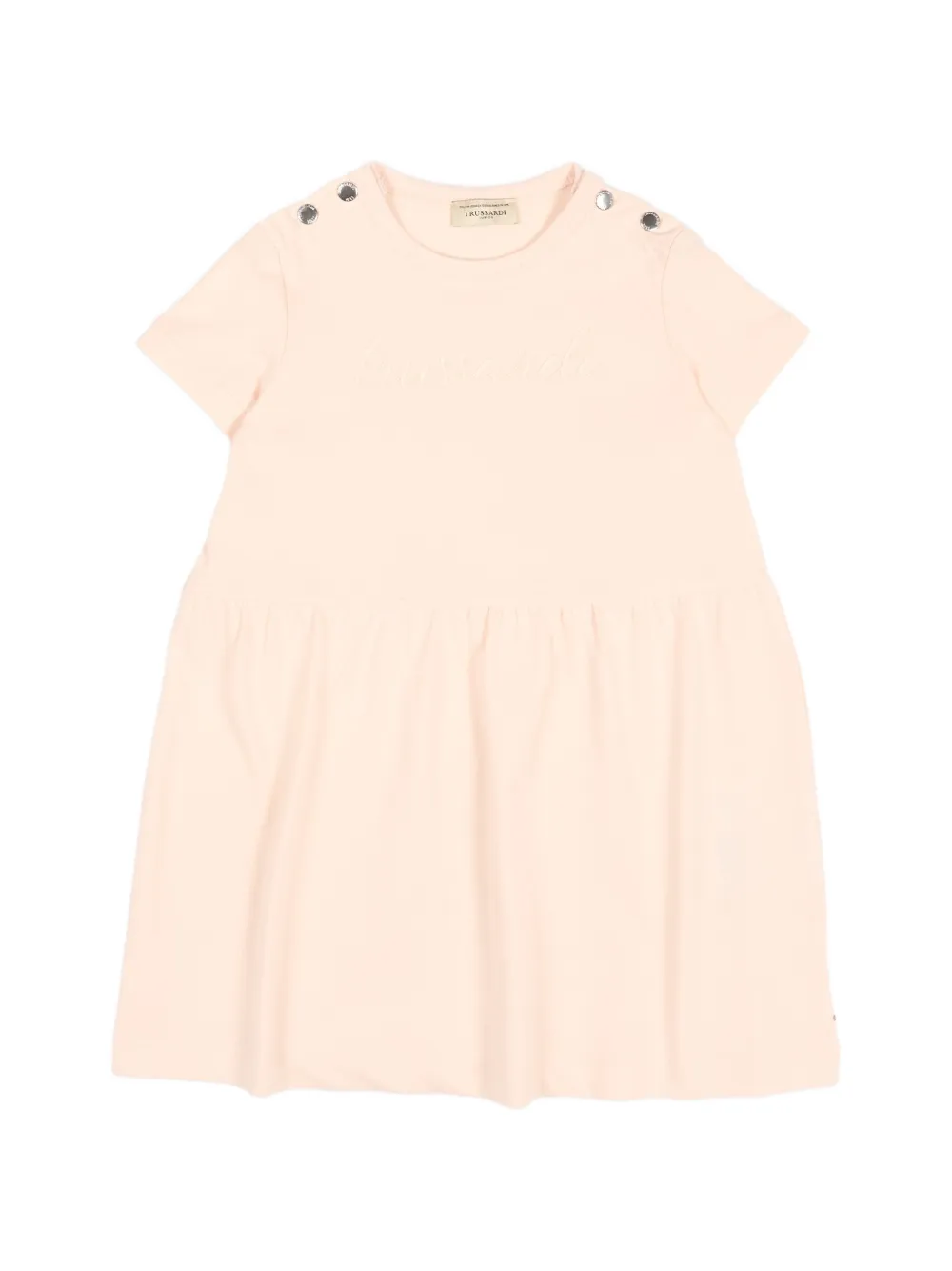 TRUSSARDI JUNIOR buttoned-shoulder dress - Rosa