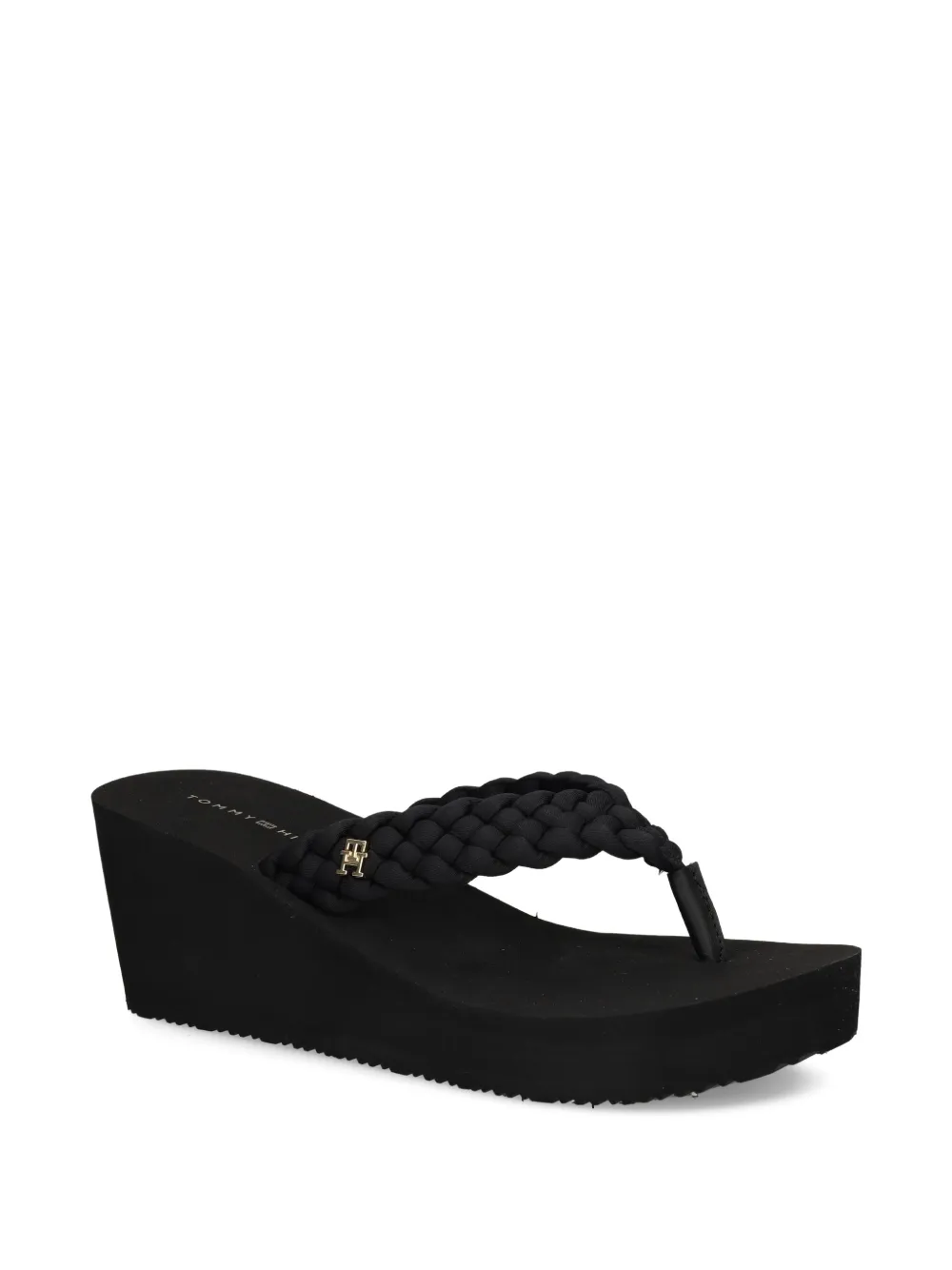 Tommy Hilfiger Gevlochten slippers Zwart