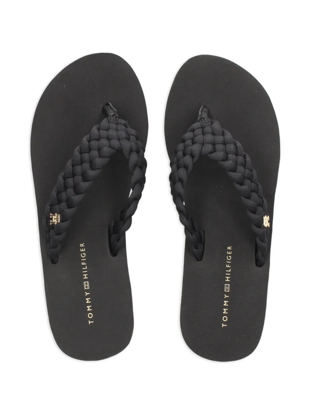 Tommy Hilfiger Gevlochten slippers Zwart