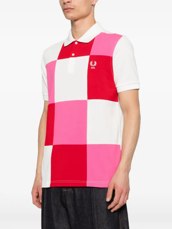Comme Des Garçons Shirt x Fred Perry Patchwork Pique Polo Shirt