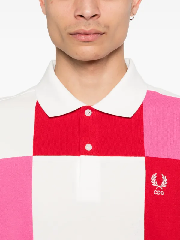 Comme Des Garçons Shirt x Fred Perry Patchwork Pique Polo Shirt