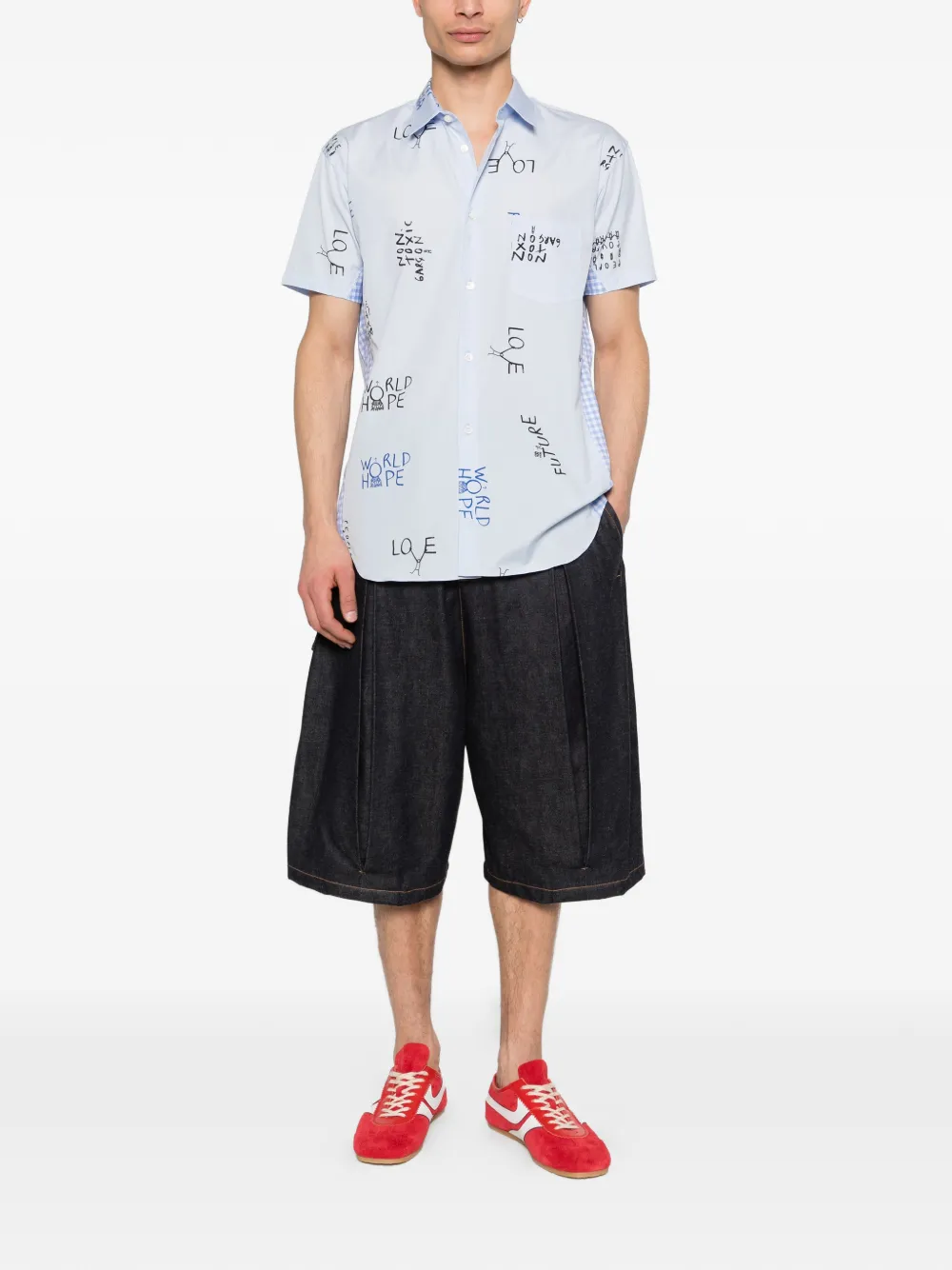 Comme Des Garçons Shirt Overhemd met gingham ruit Blauw