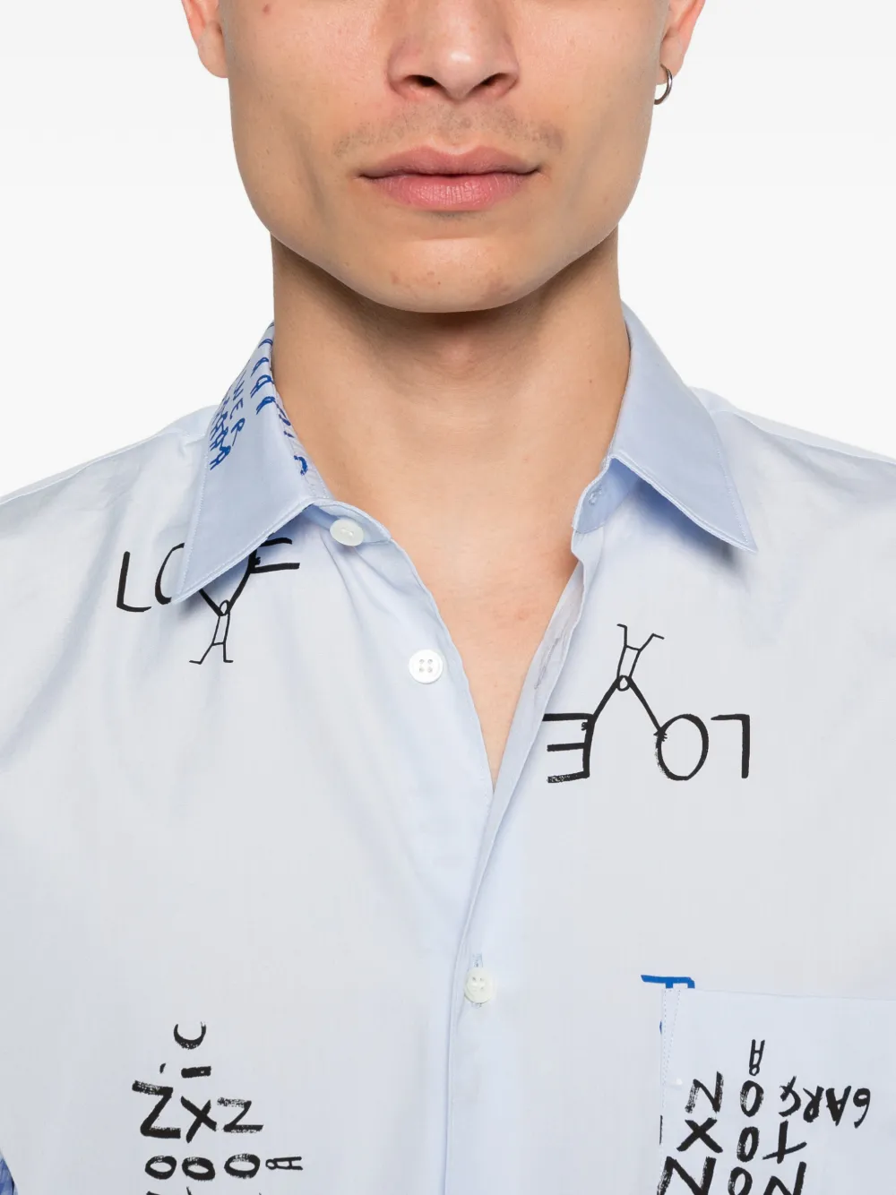 Comme Des Garçons Shirt Overhemd met gingham ruit Blauw