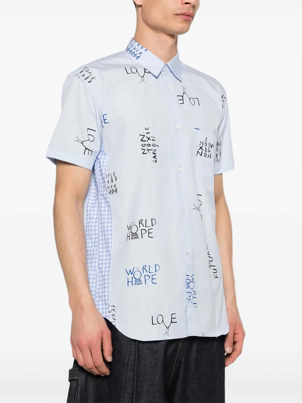 Comme Des Garçons Shirt Overhemd met gingham ruit Blauw