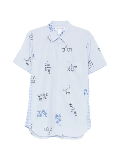 Comme Des Garçons Shirt gingham-panel shirt