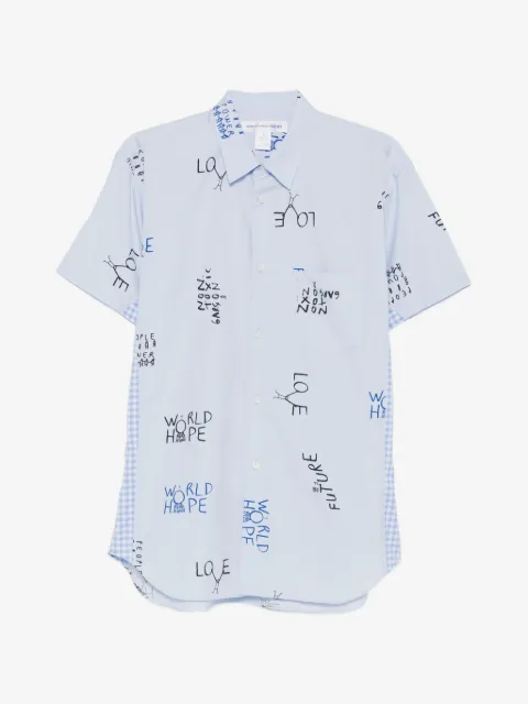 Comme Des Garçons Shirt gingham-panel shirt