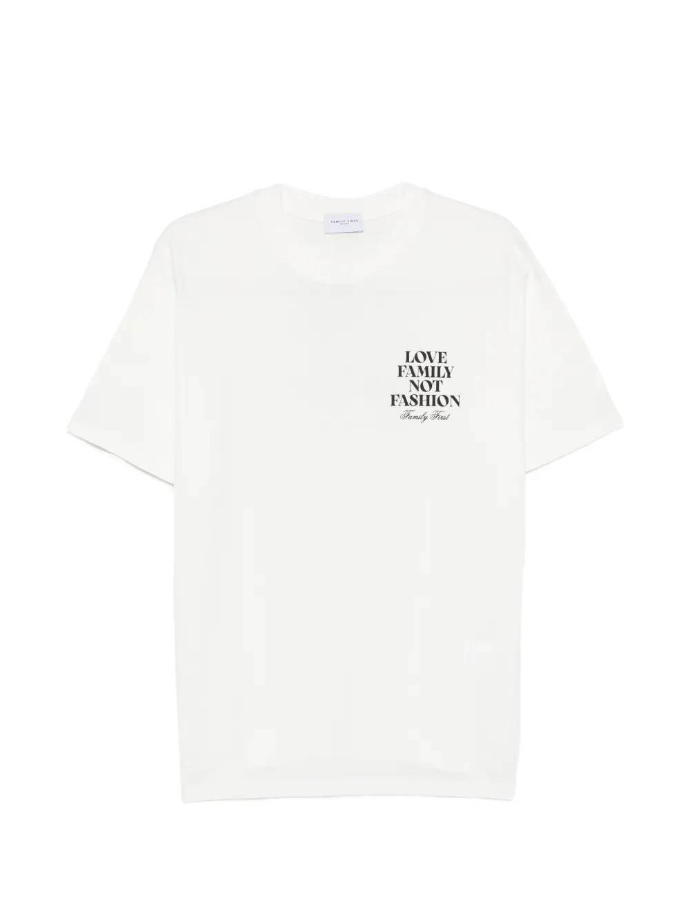 Family First lettering T-shirt - Bianco