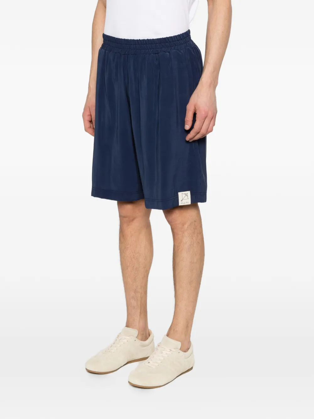 Family First Shorts met elastische taille Blauw