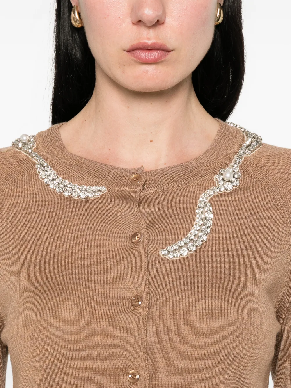 Simone Rocha Verfraaid vest Bruin
