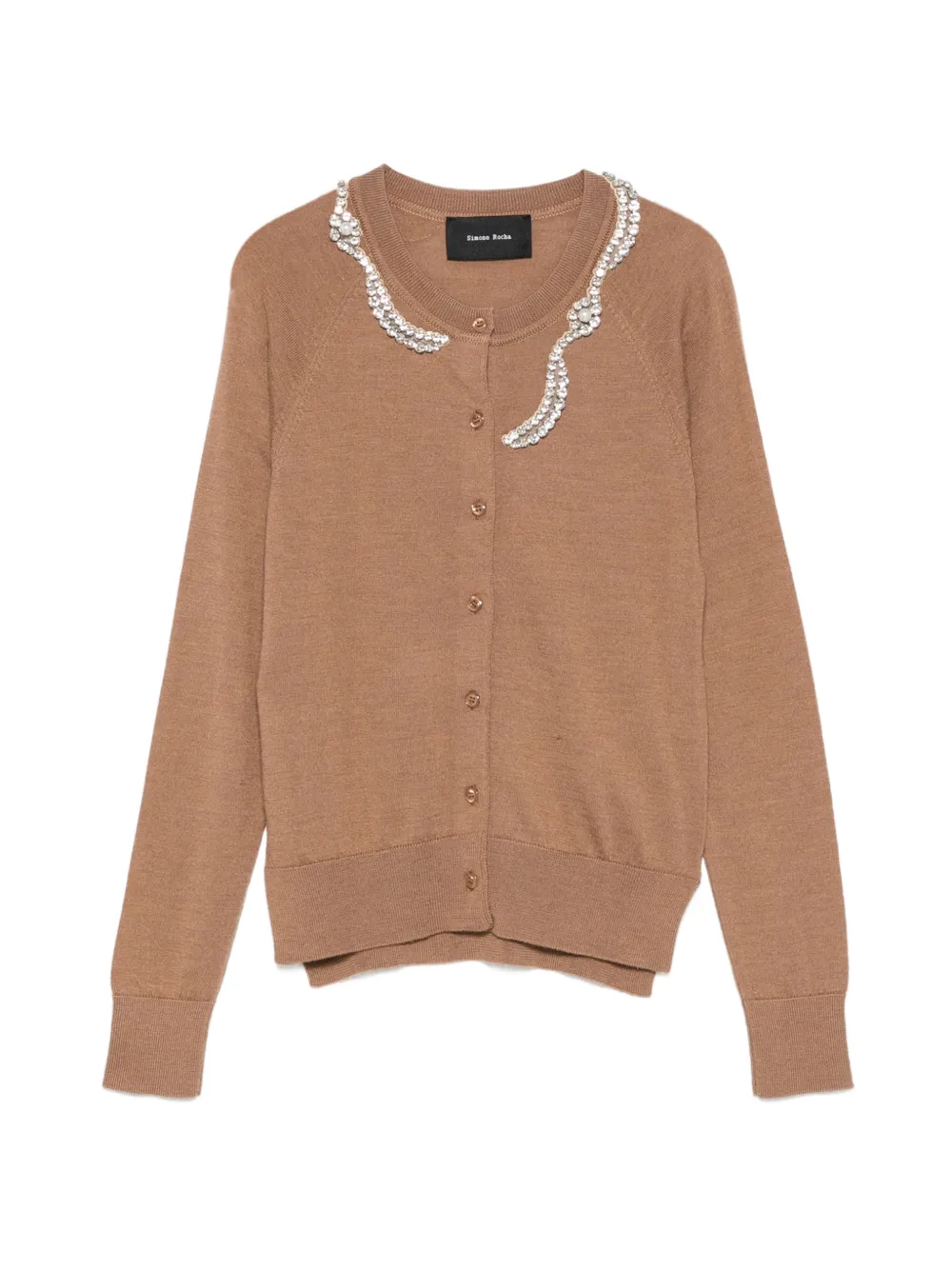 Simone Rocha embellished cardigan - Marrone