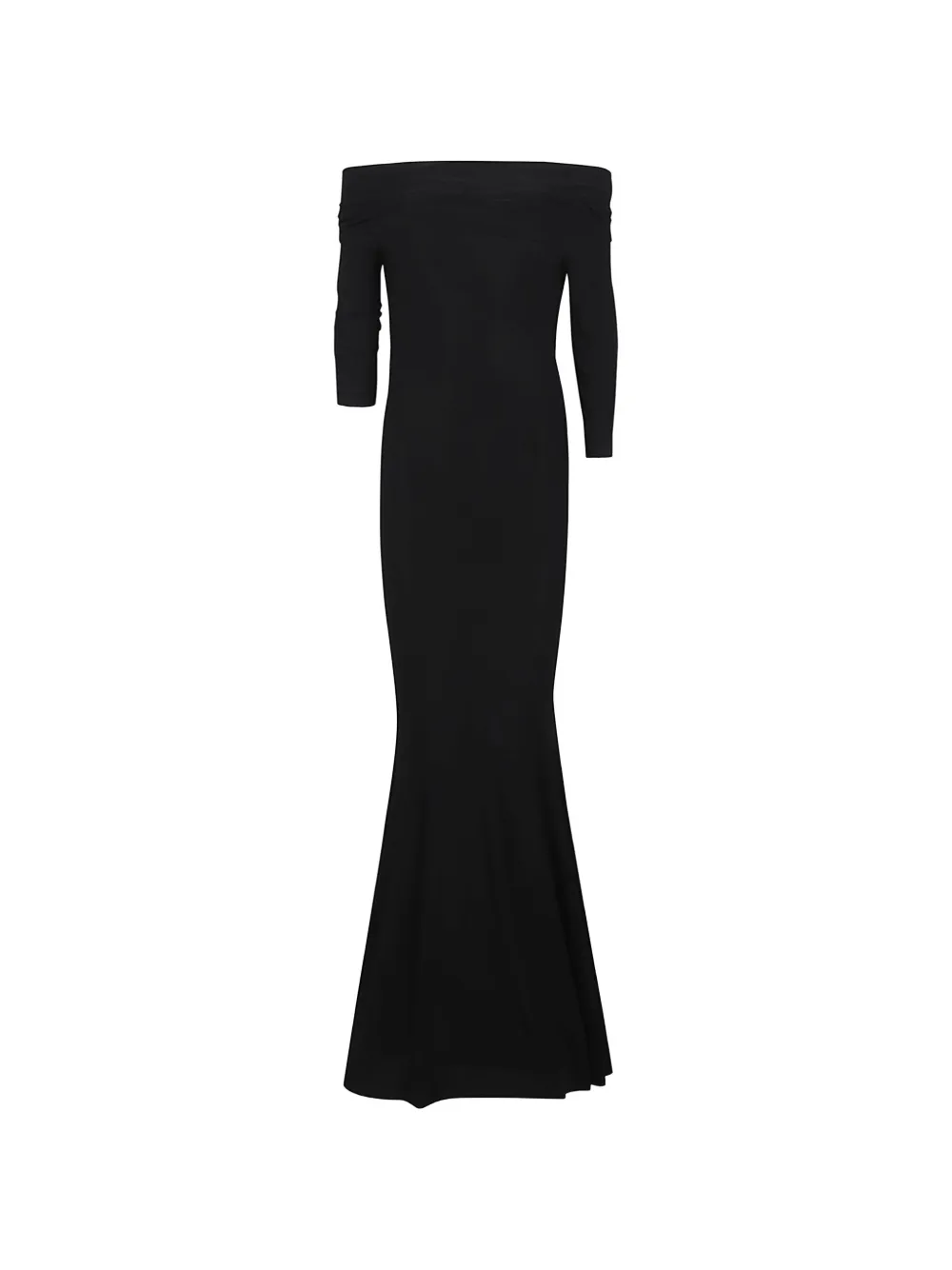 Norma Kamali off-shoulder long-sleeve dress - Nero