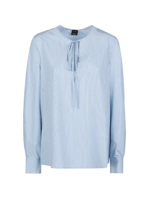 PINKO blusa con motivo de rayas y moño