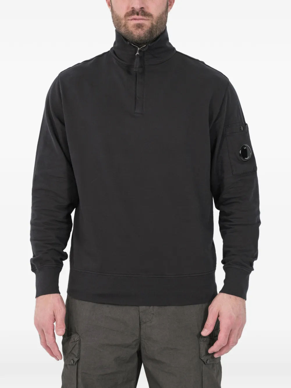 C.P. Company zip funnel neck sweatshirt - Nero