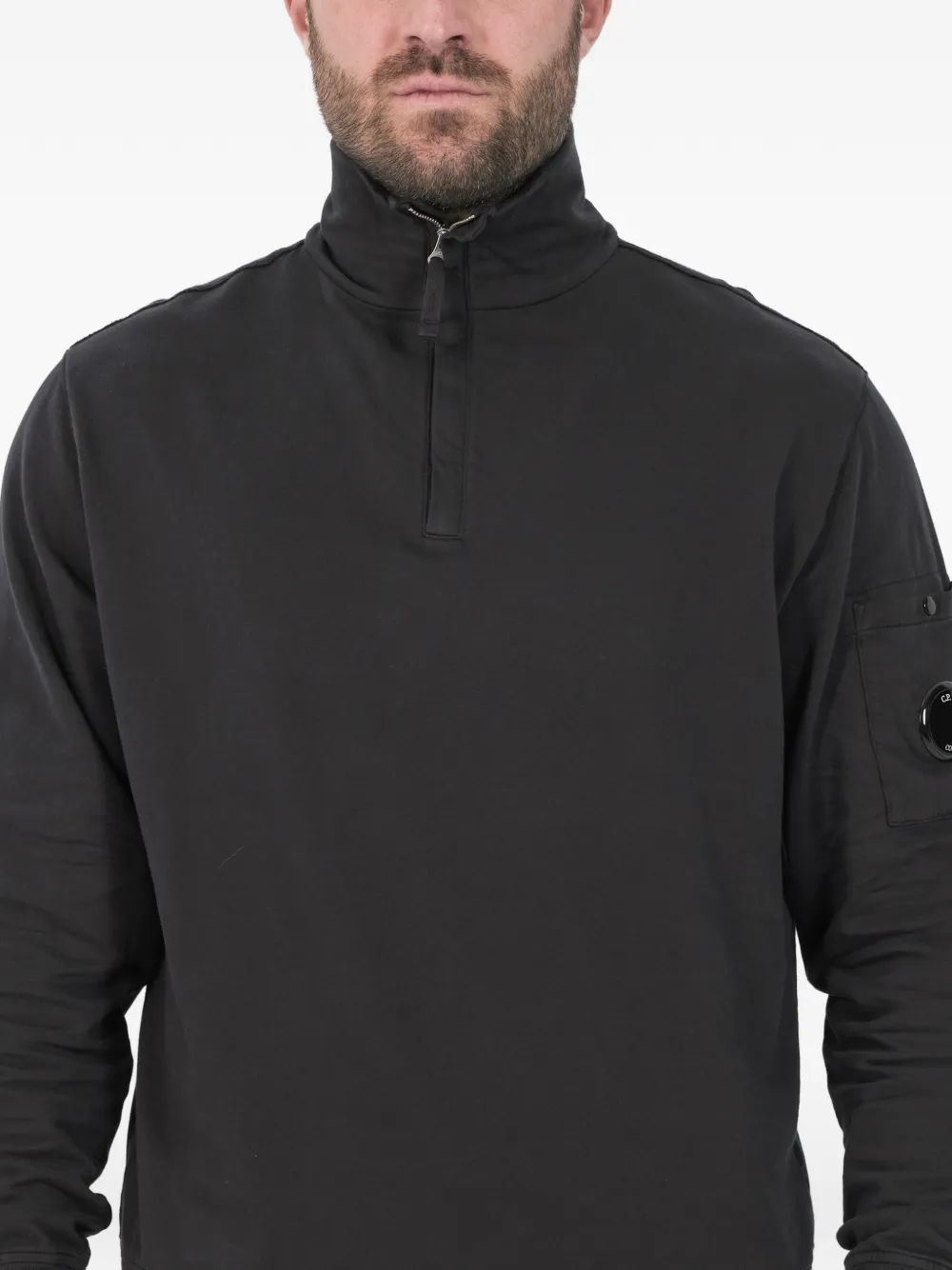 C.P. Company Sweater met trechterhals Zwart