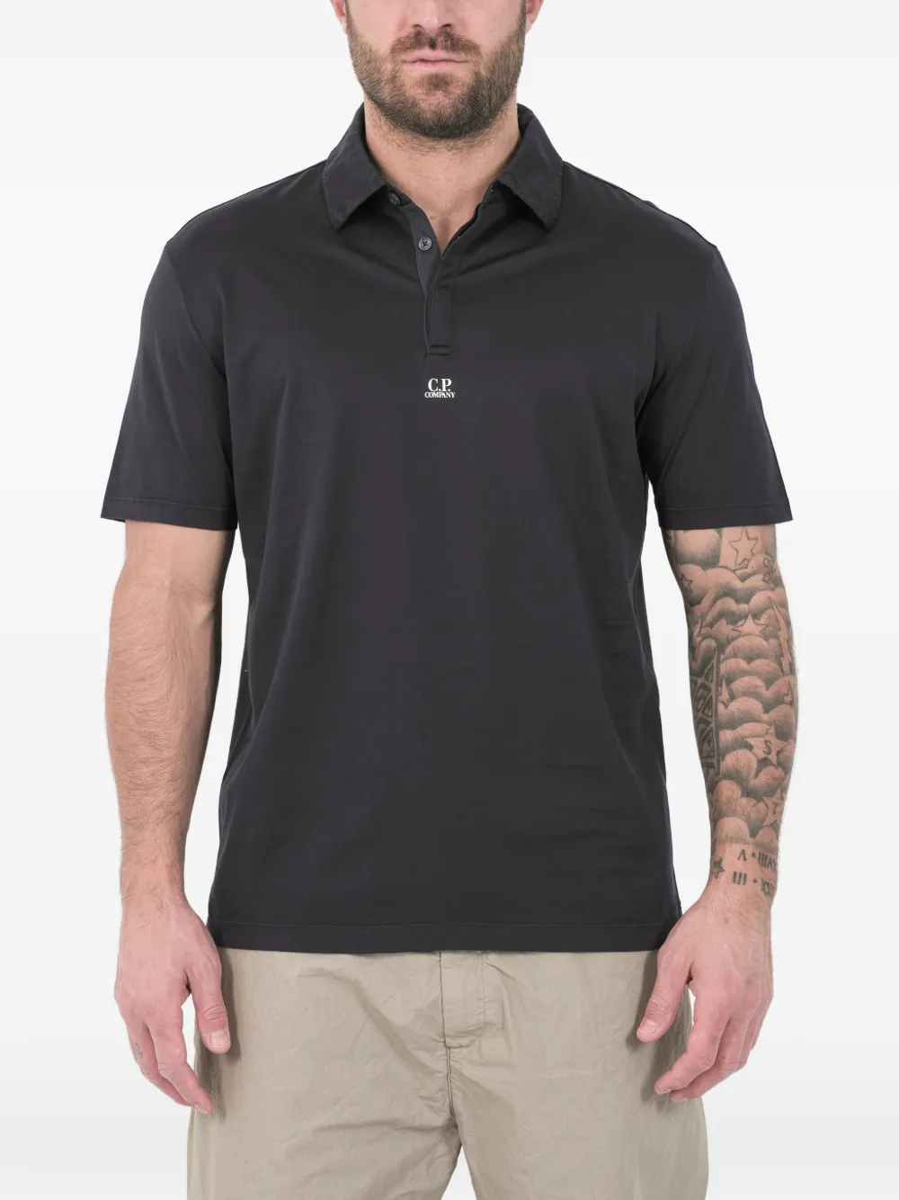 C.P. Company buttoned polo shirt - Grigio