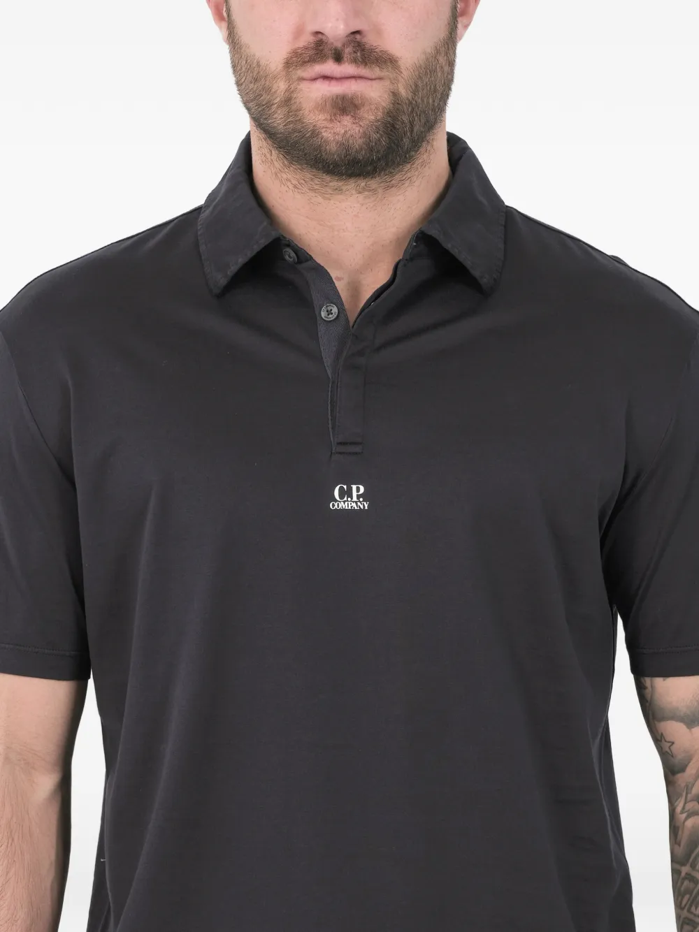 C.P. Company Poloshirt met knopen Grijs