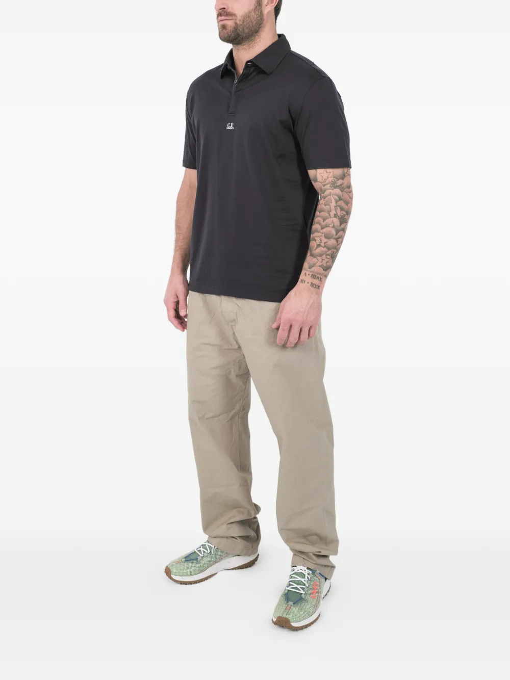 C.P. Company Poloshirt met knopen Grijs