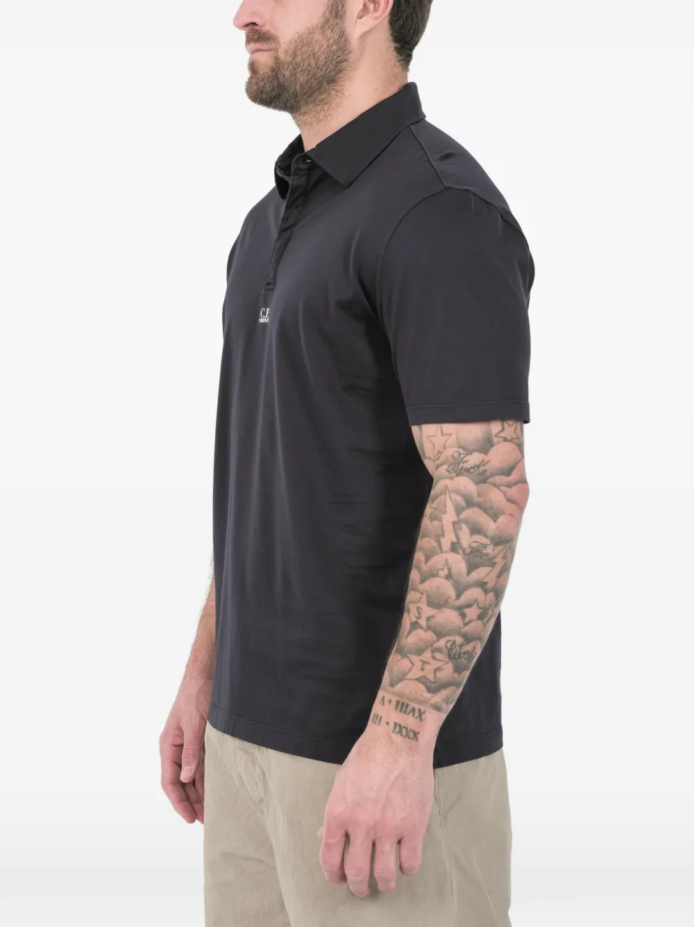 C.P. Company Poloshirt met knopen Grijs