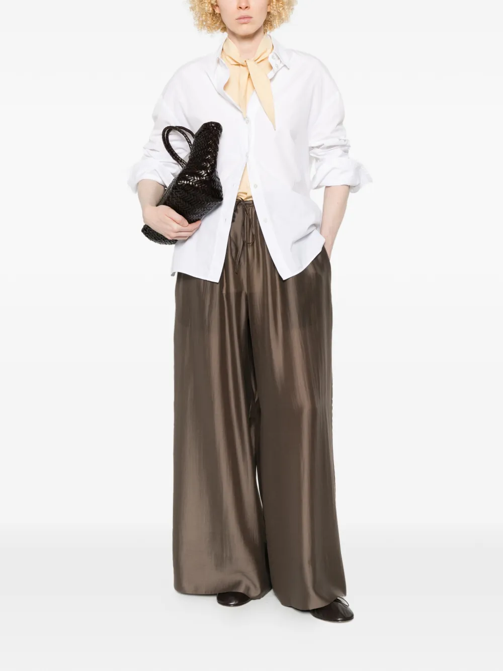  Entire Studios Drawstring-waist Palazzo Pants - Brown 