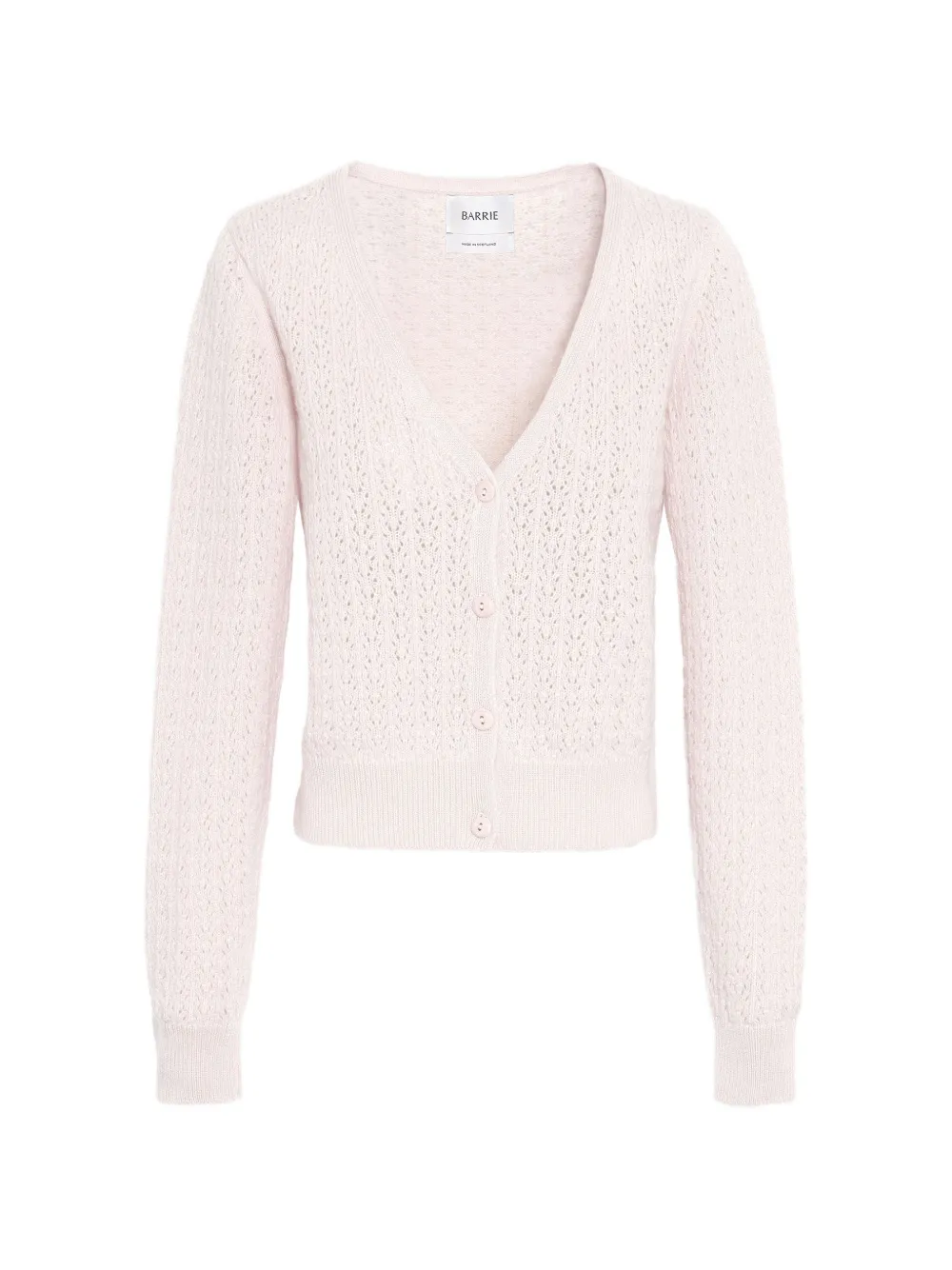 Barrie open-knit button cardigan - Rosa