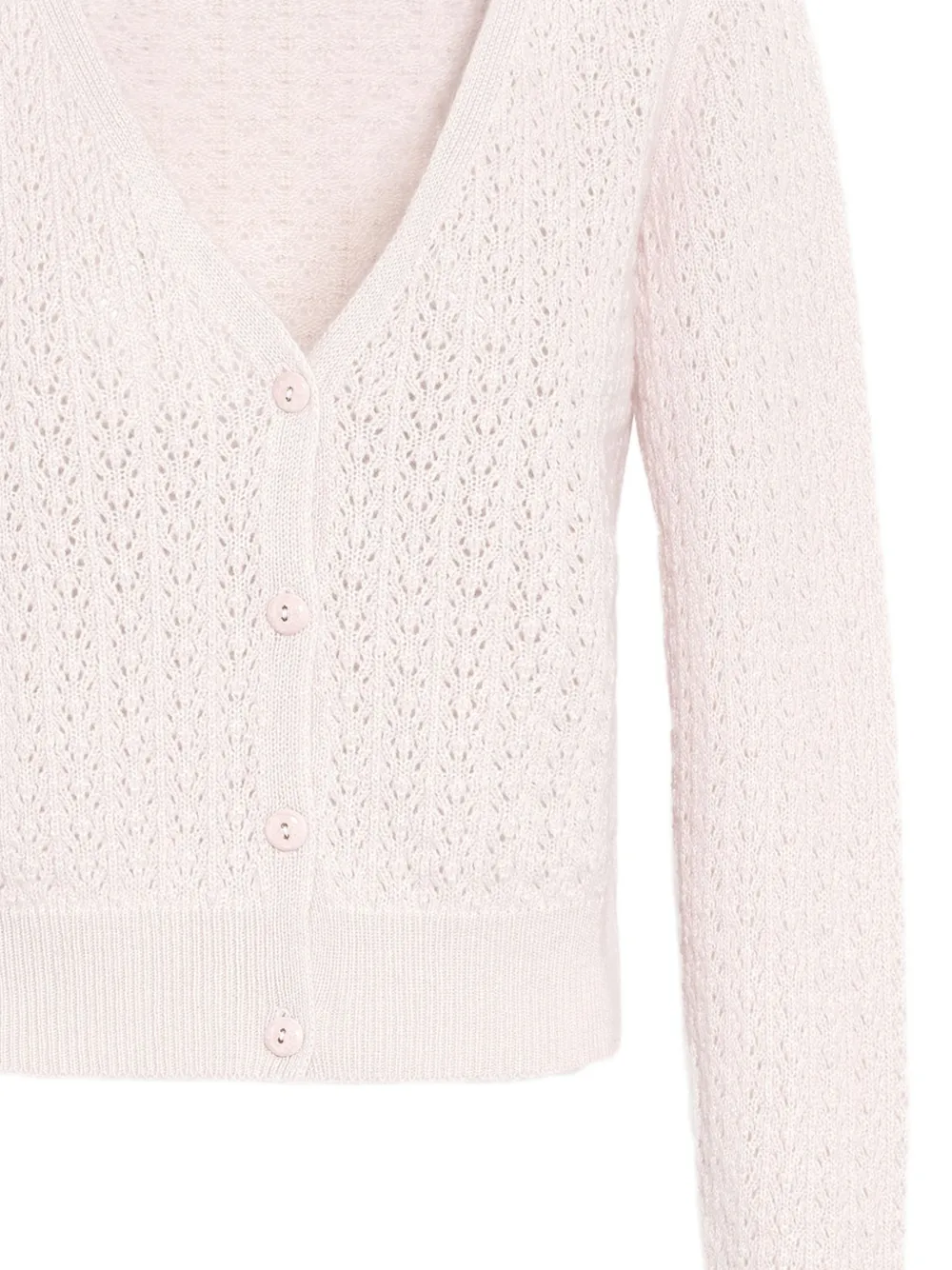  Barrie Open-knit Button Cardigan - Pink 