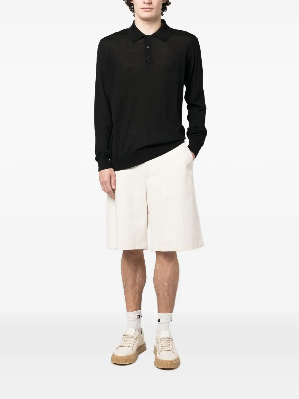 Golden Goose Gebreid poloshirt Zwart