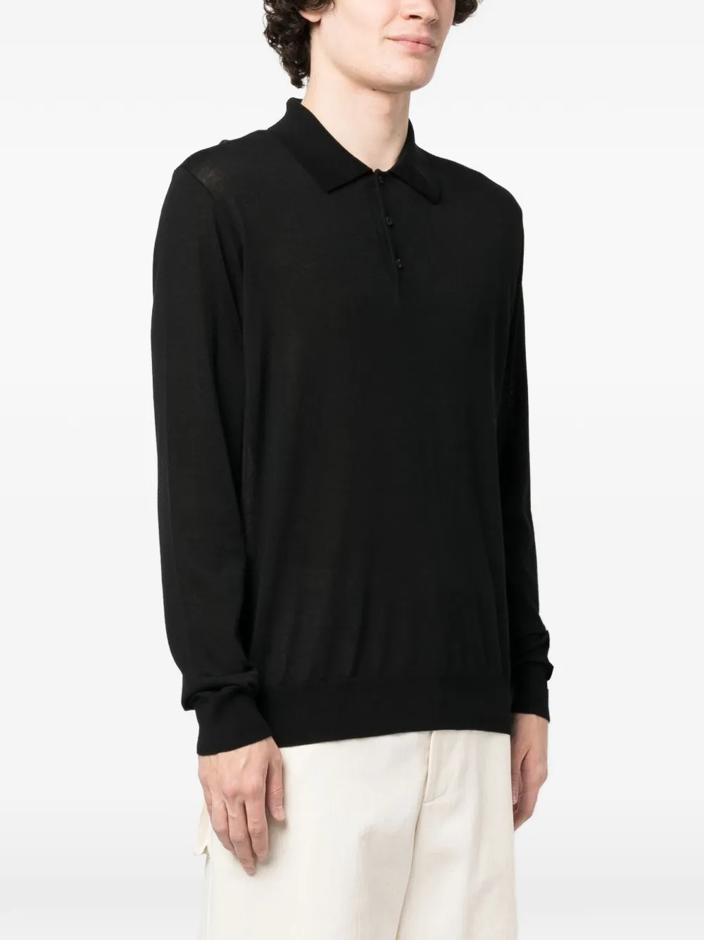 Golden Goose Gebreid poloshirt Zwart