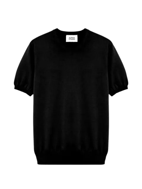ALPHA STUDIO short-sleeved knitted T-shirt