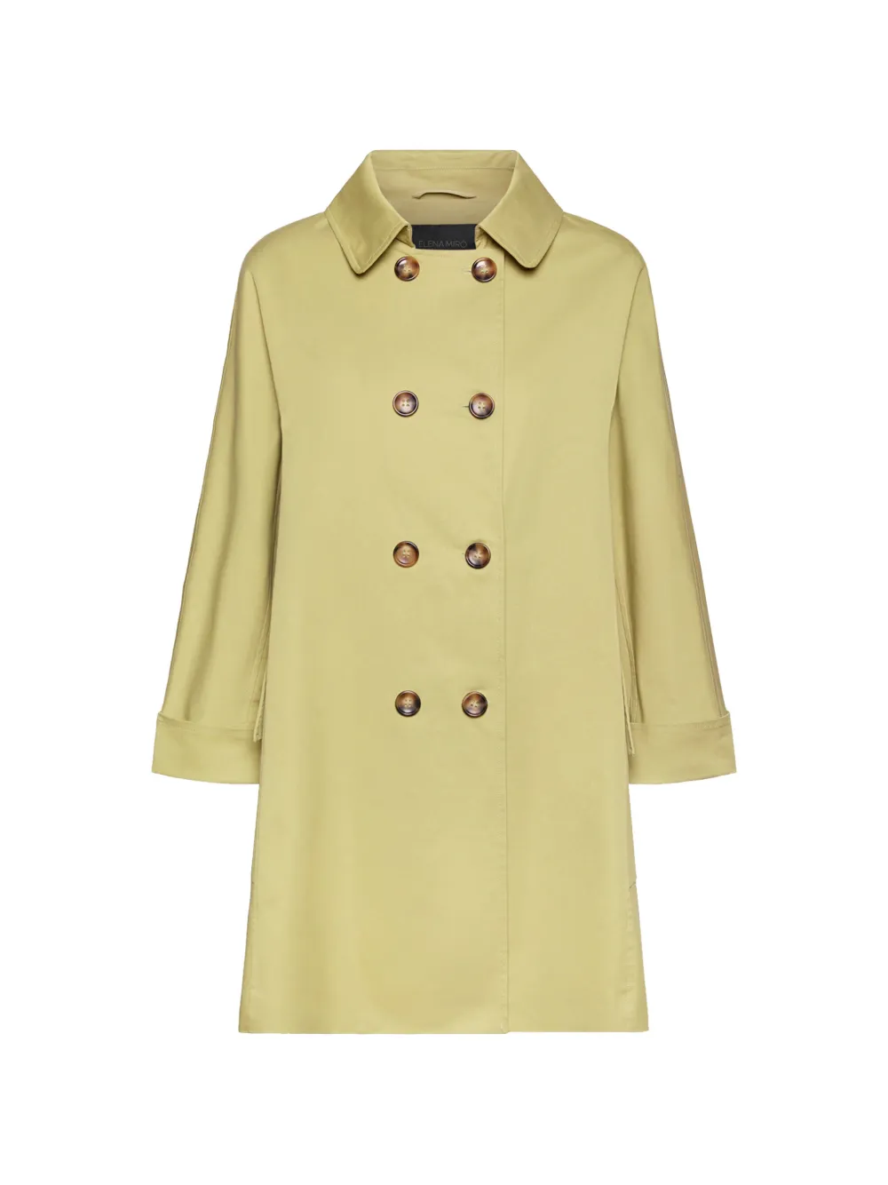 ELENA MIRO` gabardine trench coat - Verde