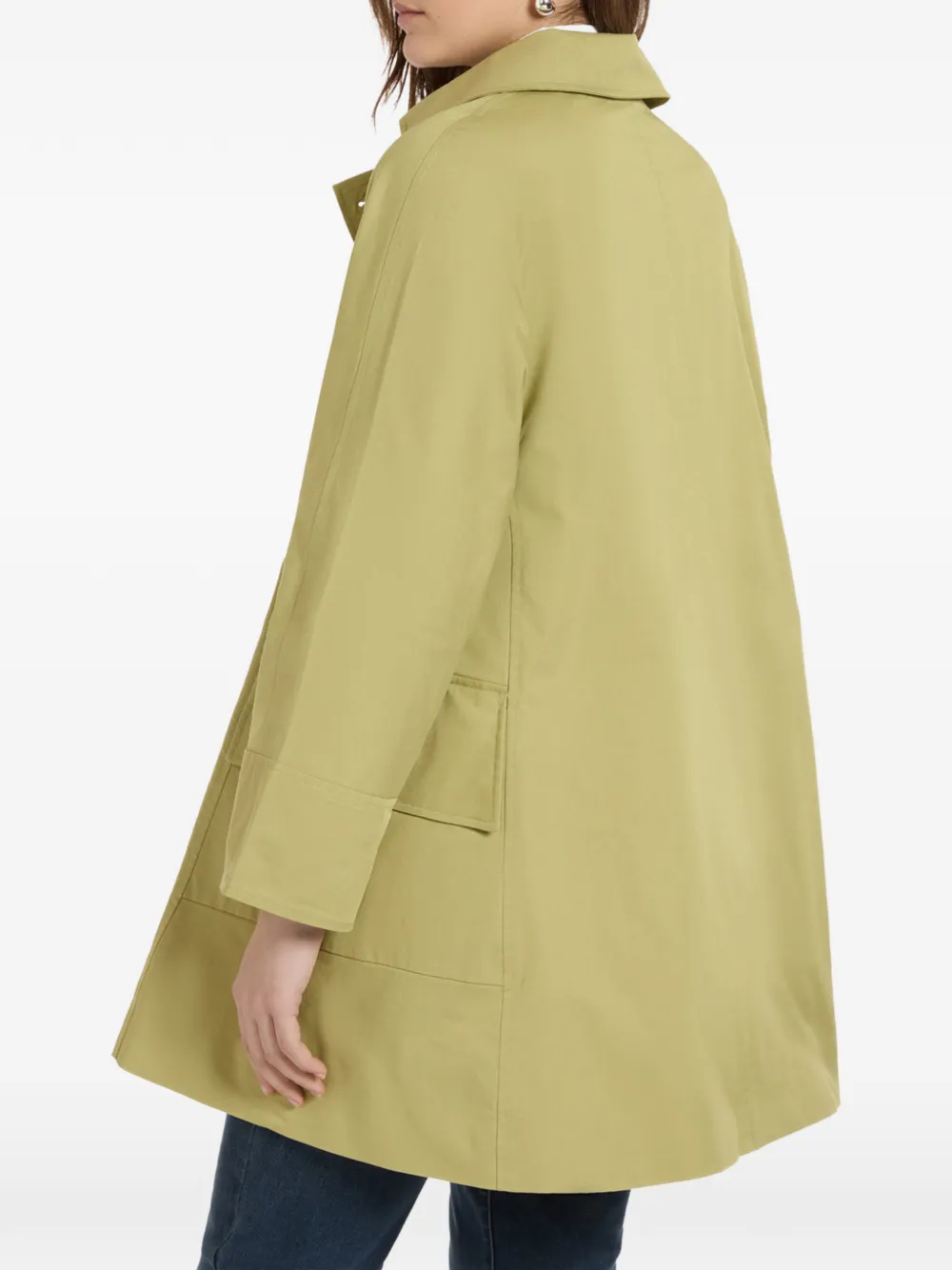  Elena Miro` Gabardine Trench Coat - Green 