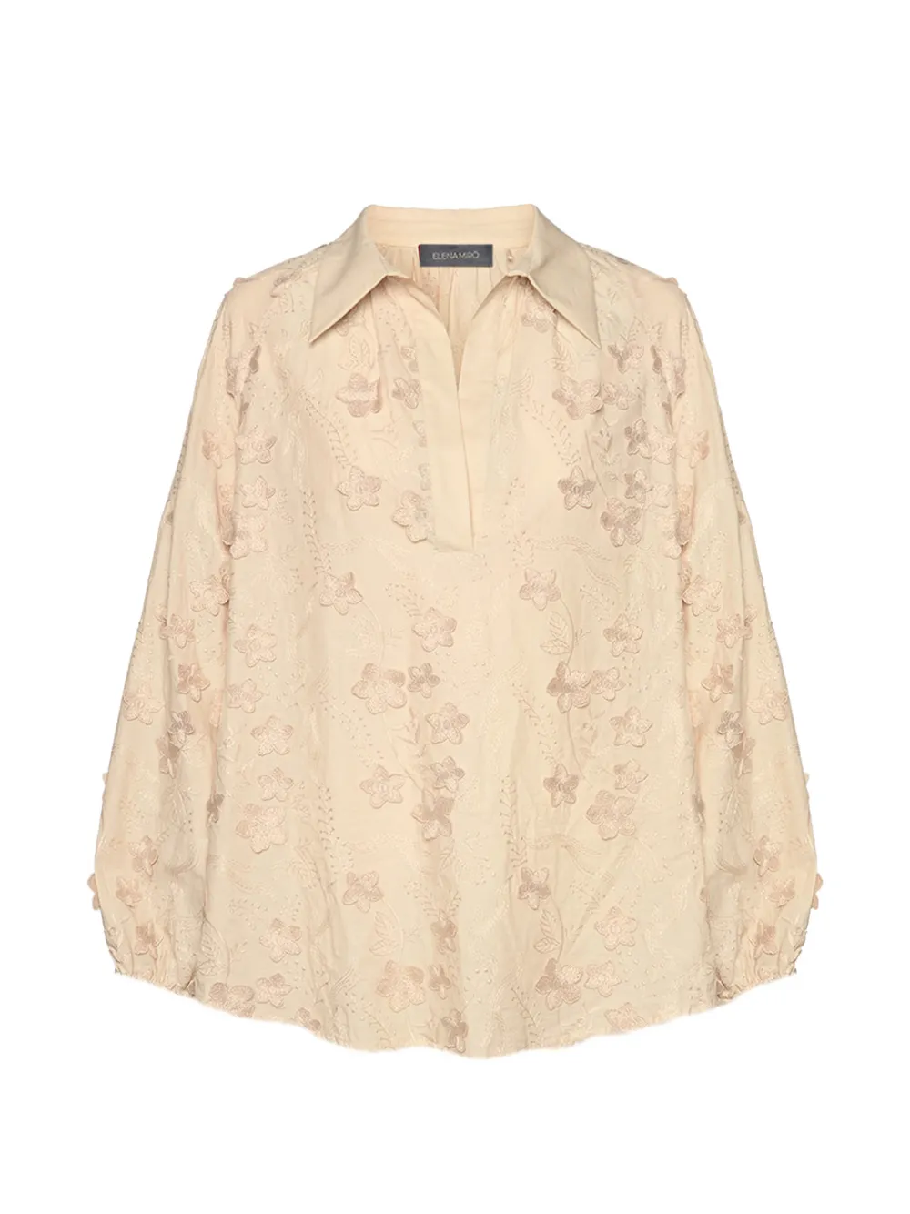 ELENA MIRO` cotton voile blouse - Toni neutri