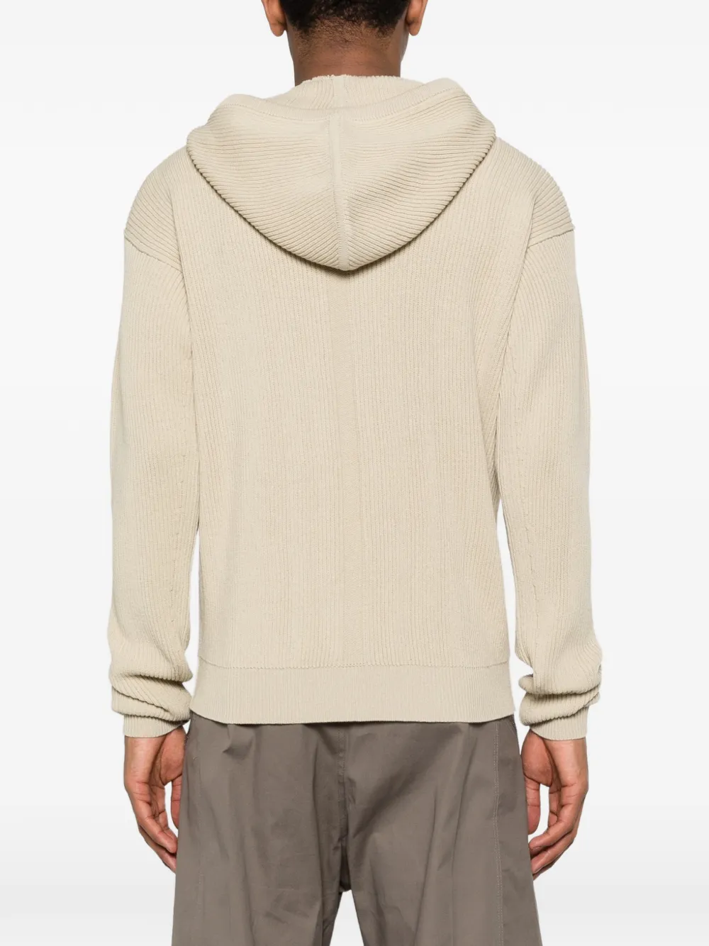 zip-up knitted Hoodie