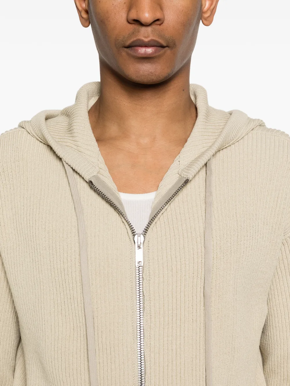 zip-up knitted Hoodie