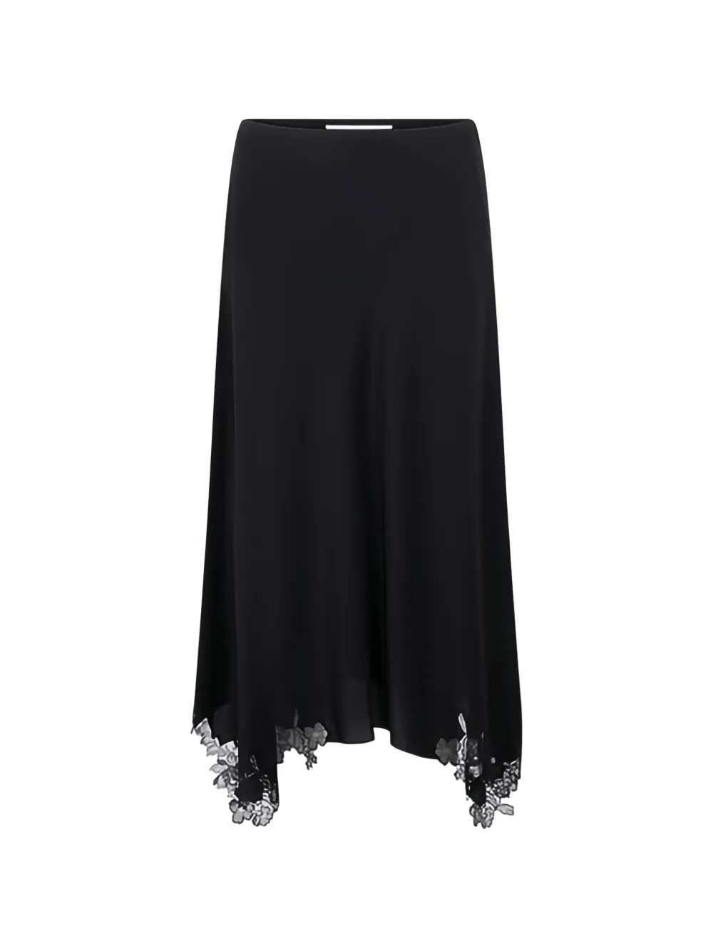Stella McCartney lace-detail midi skirt - Nero