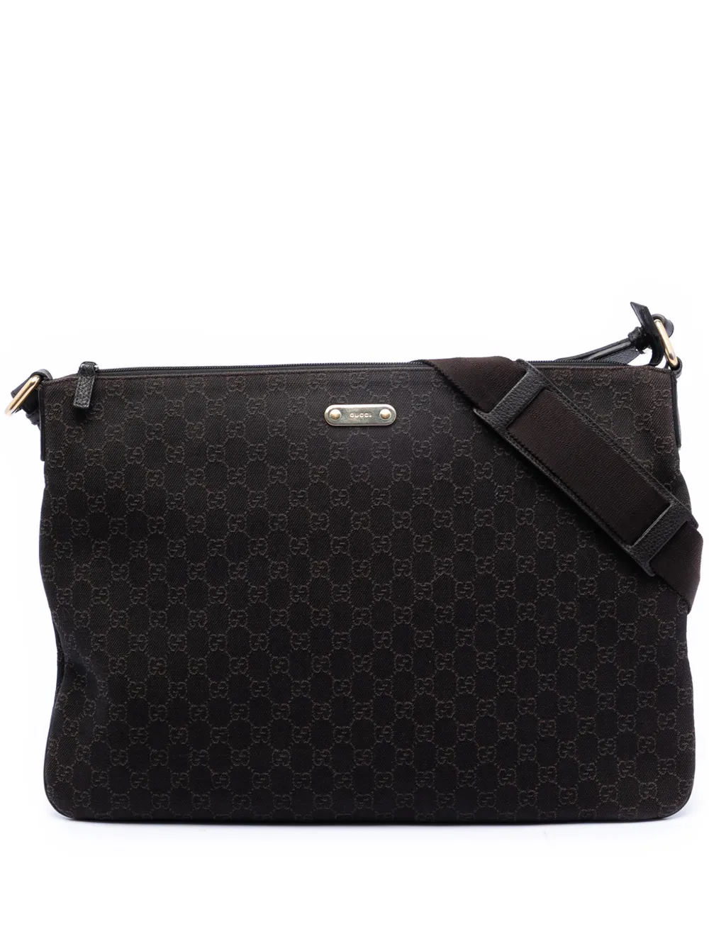 Gucci Pre-Owned 2016-2026 GG Denim crossbody bag - Marrone