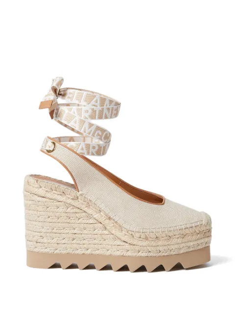 Stella McCartney ankle-ties wedge espadrilles 