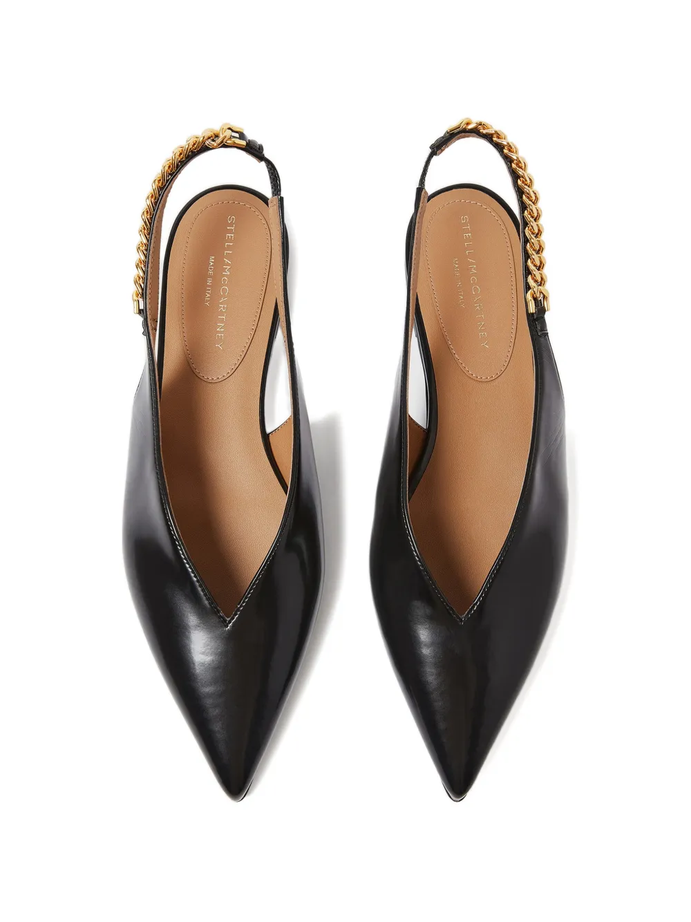 Stella McCartney Slingback pumps met puntige neus en bandje Zwart