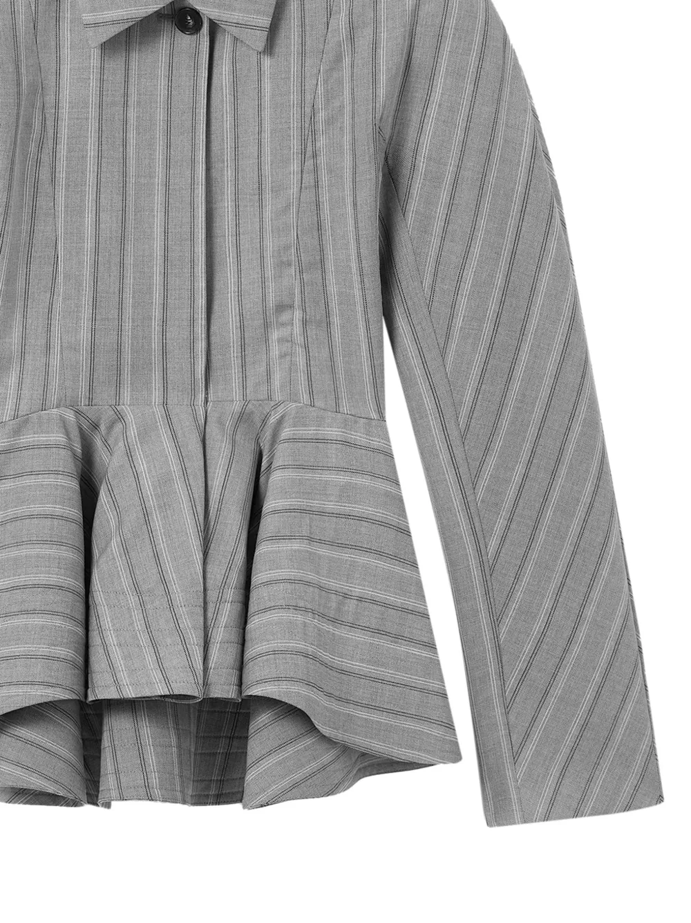 Stella McCartney Gestreept peplum getailleerd jack Grijs
