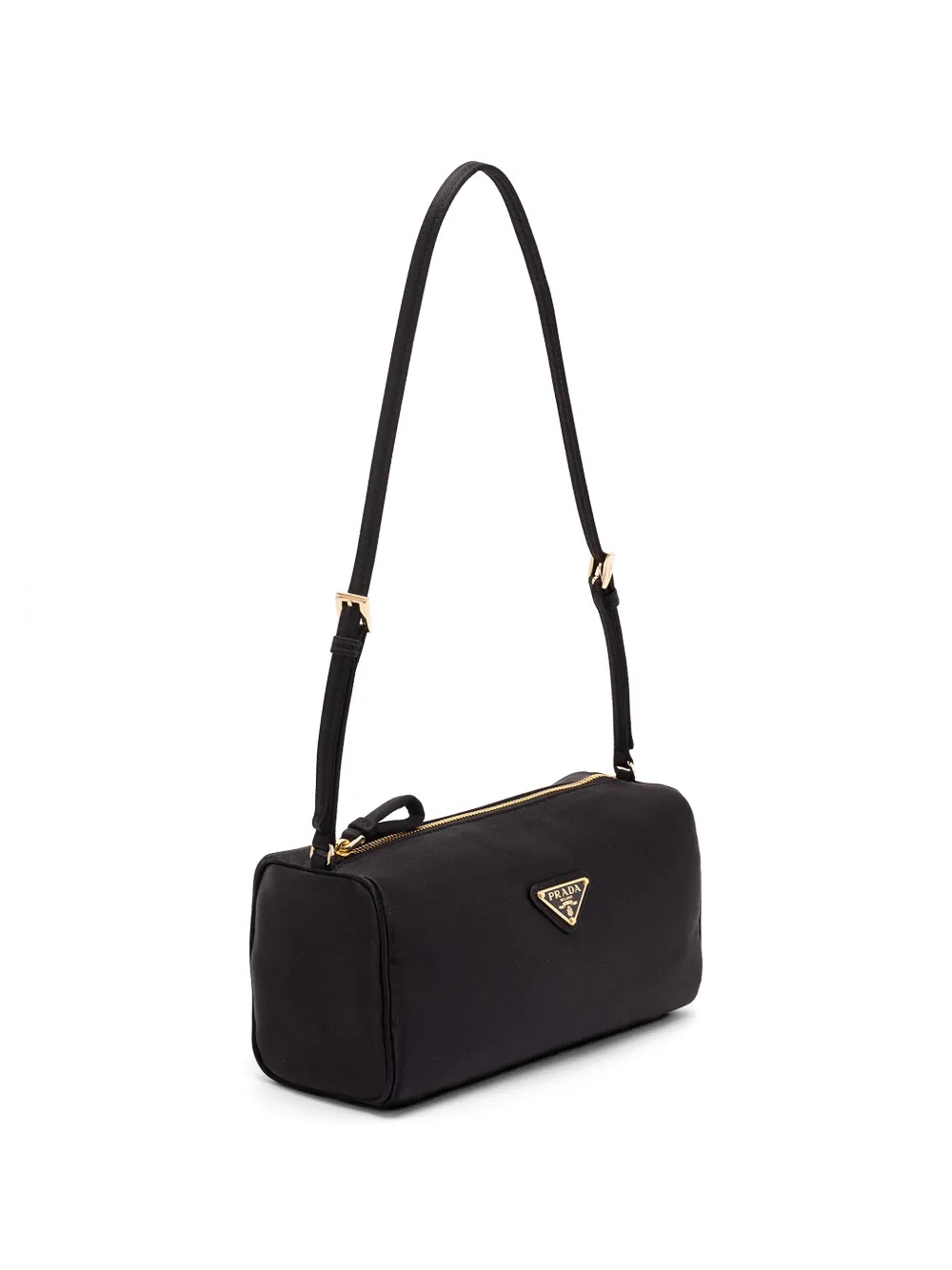 Prada Schoudertas met logo Zwart