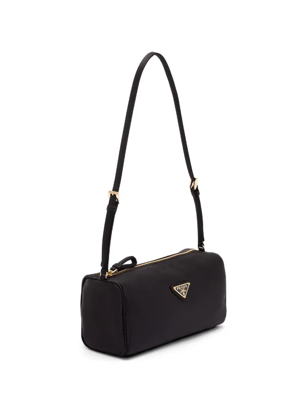 Prada triangle-logo Shoulder Bag | Black | FARFETCH