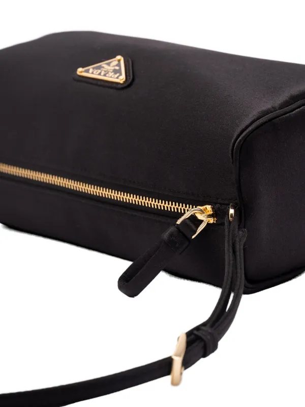 Prada triangle-logo Shoulder Bag | Black | FARFETCH