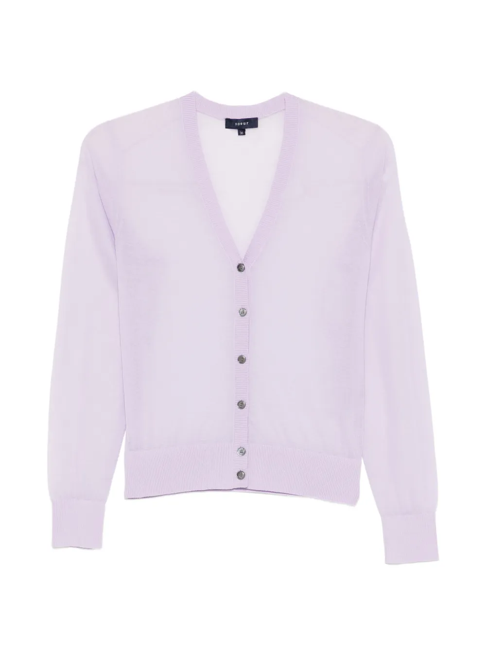 Soeur v-neck button cardigan - Purple
