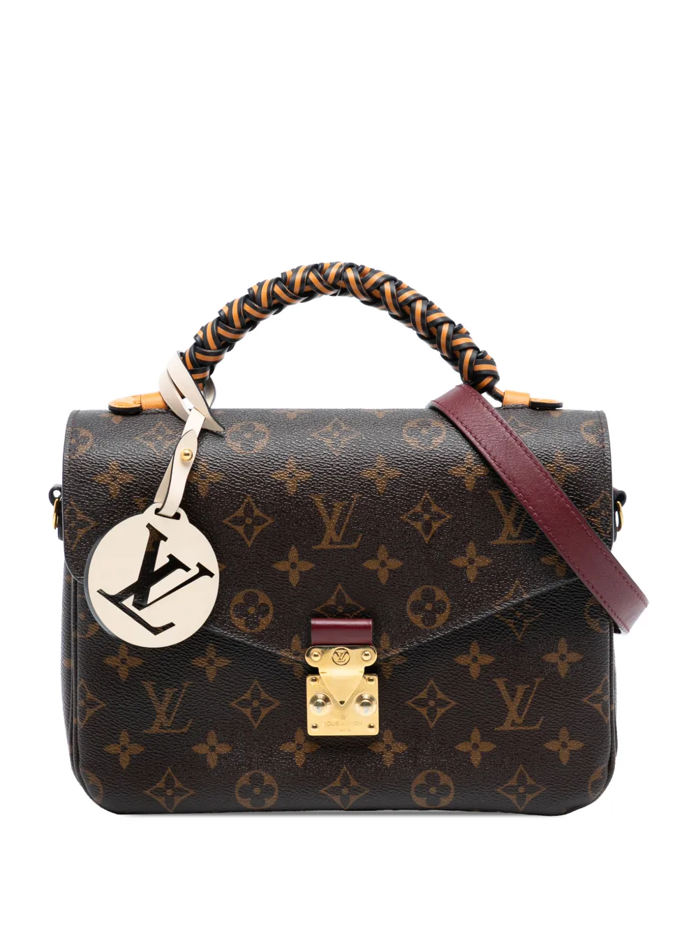 Louis Vuitton Pre-Owned 2019 Monogram Braided Pochette Metis satchel - Marrone