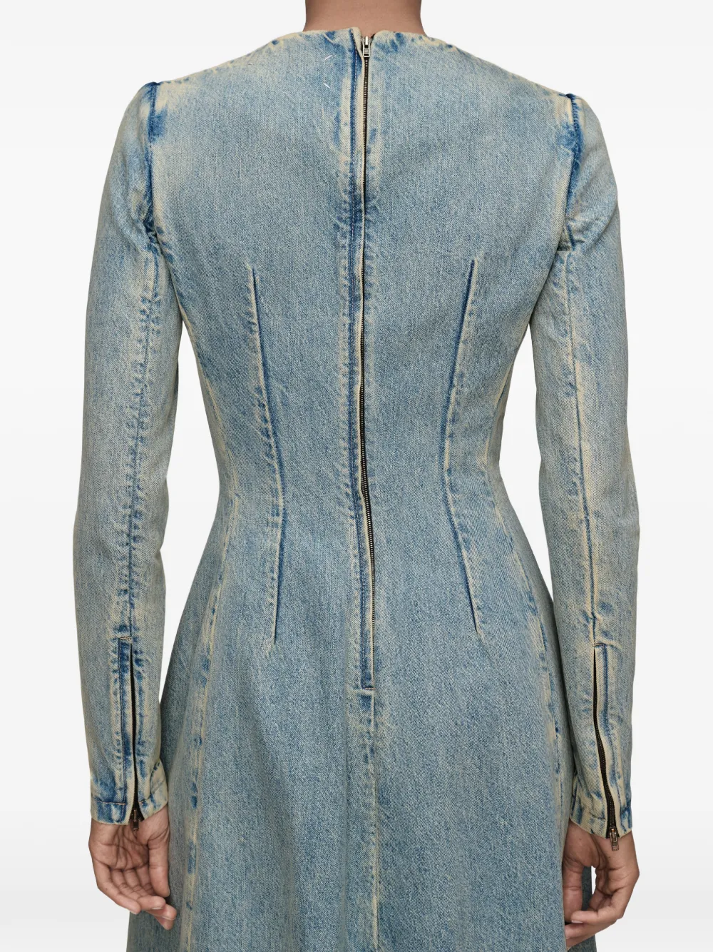 Maison Margiela Midi-spijkerjurk Blauw