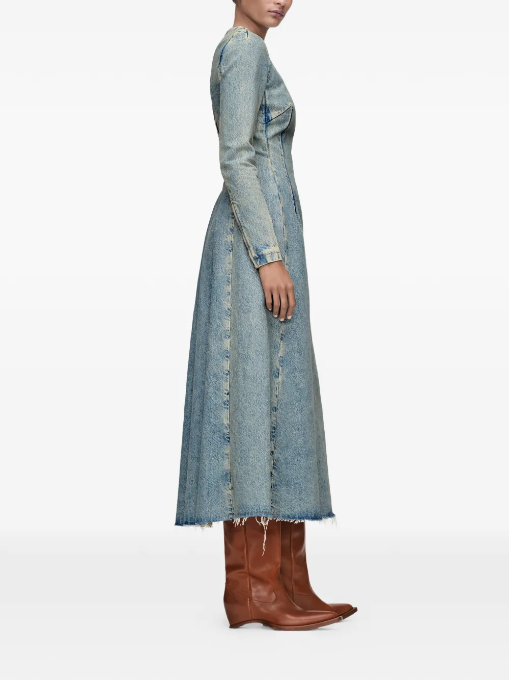 Maison Margiela Midi-spijkerjurk Blauw