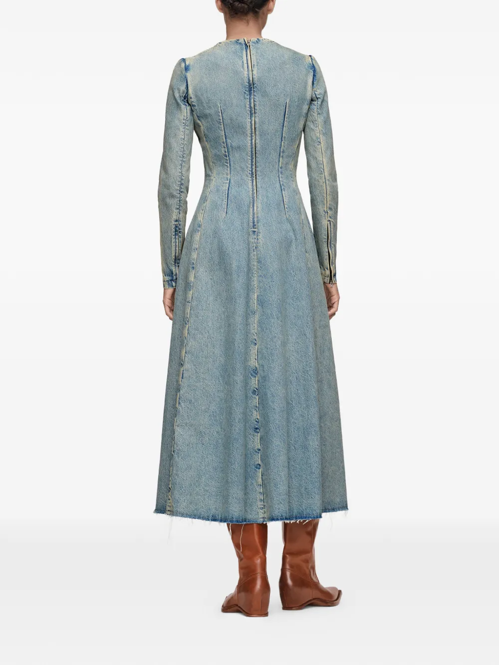 Maison Margiela Midi-spijkerjurk Blauw